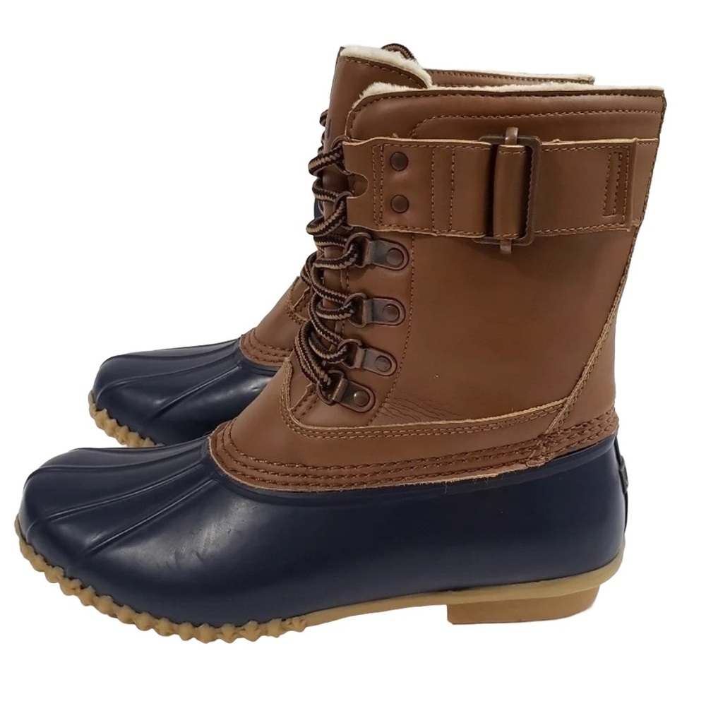 Jambu JBU "Quebec" Brown Upper Vegan Leather Outdoor Weatherproof Duck Boots